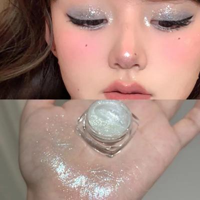 Neuer einfarbiger Gel-Lidschatten-Highlighter Flüssigen Highlighter oder mit Diamanten angereicherten Eyeliner auftragen