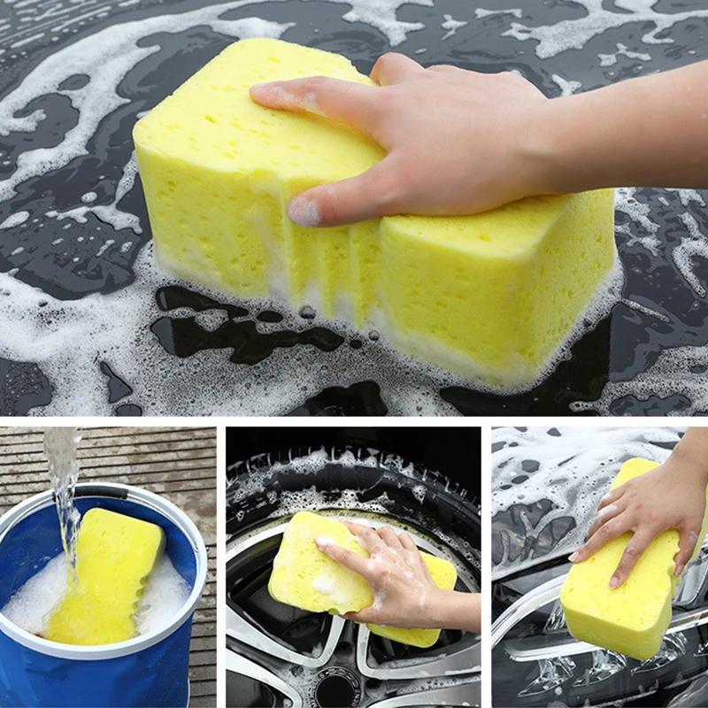 High-Quality Auto Cleaning Sponge Brush For Car Wheel Tire Wash Wipe Water Suction Sponge Pad Wax Polishing Tyre Brushes Tools