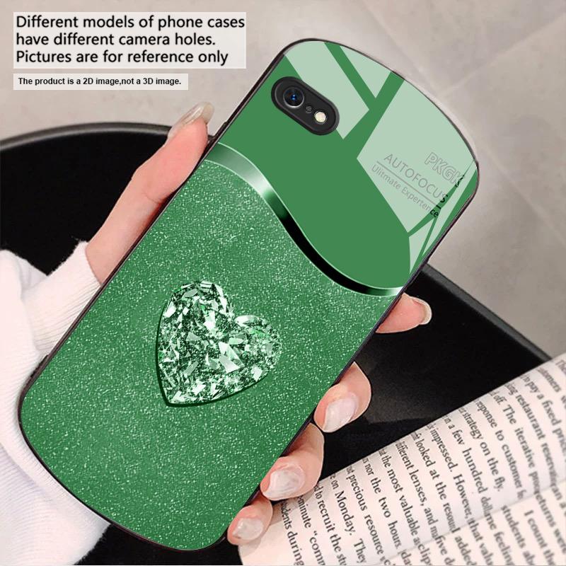 Verlauf Diamant Liebe Für iPhone 17 16 15 14 13 Plus 12 mini 11 Pro Max XR Xs Max X 7 8 6S 22 20 Elliptische Glas Handyhülle