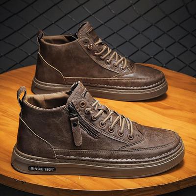 2024 Men's Summer Plus Velvet Height-Increasing Casual Leather Shoes for Work and Business.