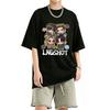 Lngshot Korejská Kapela Tričko Kpop Kreslený Grafický Tričko Unisex Vintage Prané Bavlna Krátký Rukáv Nadměrný Y2K Retro Streetwear Letní Vrchol