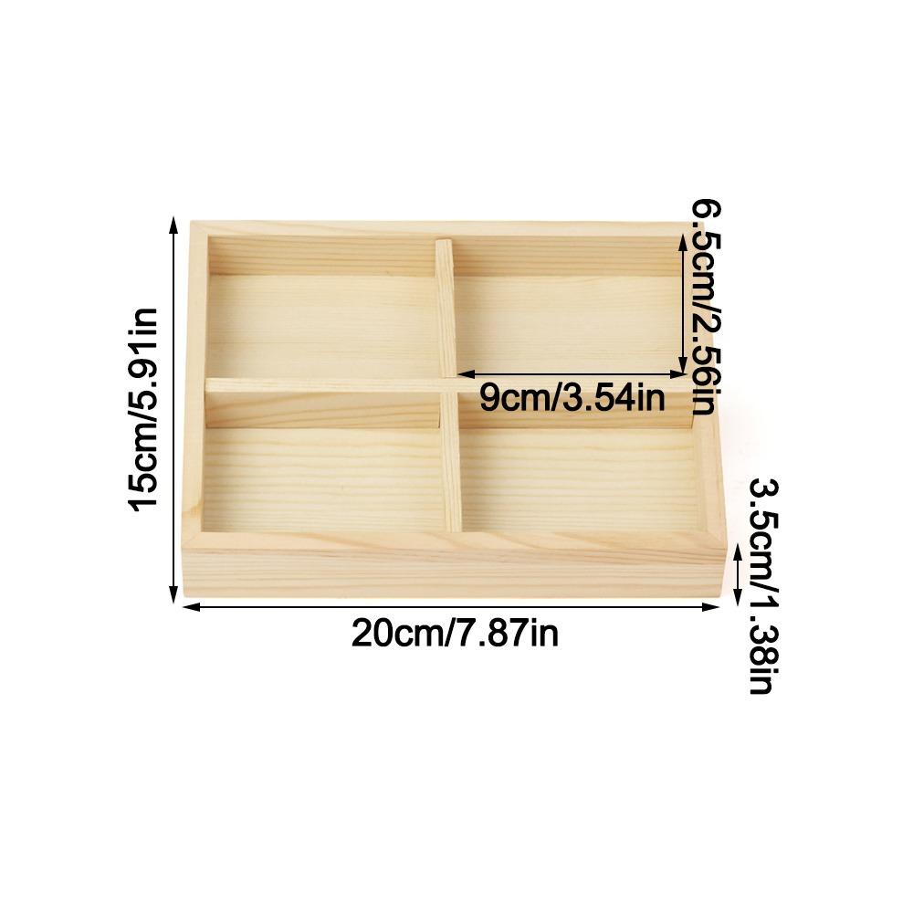 Wooden Jewelry Display Tray Multi-grid Stackable Card Box Jewelry Storage Box