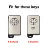 Silver Edge 4/5 Buttons TPU Car Key Case Cover Remote Fob Shell Holder for Toyota RAV4 Premio Auris Rukus Vanguard Estima Alphard Vellfire