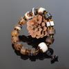 Authentic Agate Wire-Wrapped Bracelet - Unisex Buddhist Beads Rosary, New Chinese Style, Matte Finish