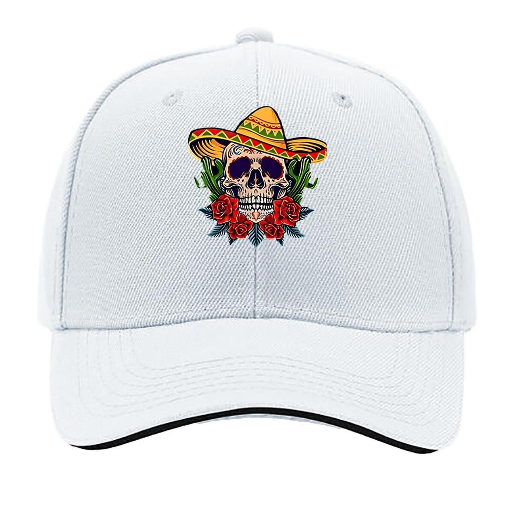 Mexican Sugar Skull Wall Art With Roses Cactus Sombrero Hip Hop hat Fashion Outdoor Sports Sandwich Baseball Cap