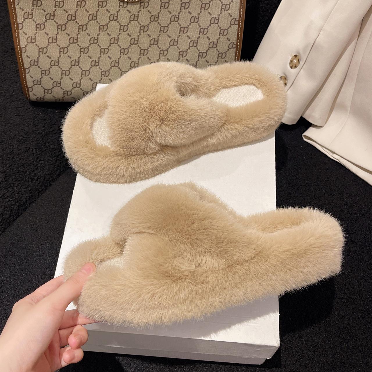 

Mao Mao slippers women wear new trendy shoes autumn and winter thick-soled cotton slippers autumn and winter tide 41