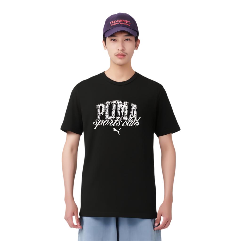 PUMA T Shirts Men's Black Crew Neck Moderate Straight Fit 688921-01