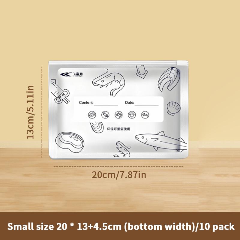 Aluminum Foil Fresh-Keeping Bags Self Seal Reusable Packaging Bag Refrigerator Freezer Avoid Light Thickened Food Fruit Meat 499₽