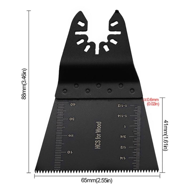 65mm Wide Wood Cutter Saw Cutter Wood Oscillating Multitool Quick Releases Saw Cutter for Oscillating Tool Precise Scale