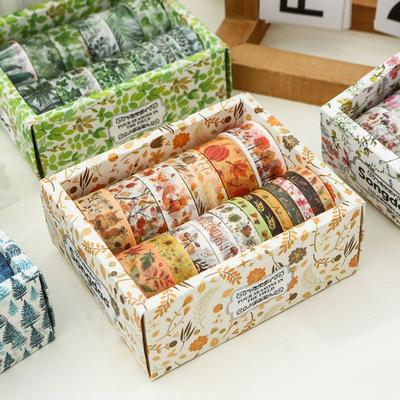 Washi-Tapes mit vier Jahreszeiten, 18 Rollen, Washi-Tape, Cinta Adhesiva Decorativa, Pflanzen, Tagebuch, Dekoration, Scrapbooking, Zubehör, Washitape