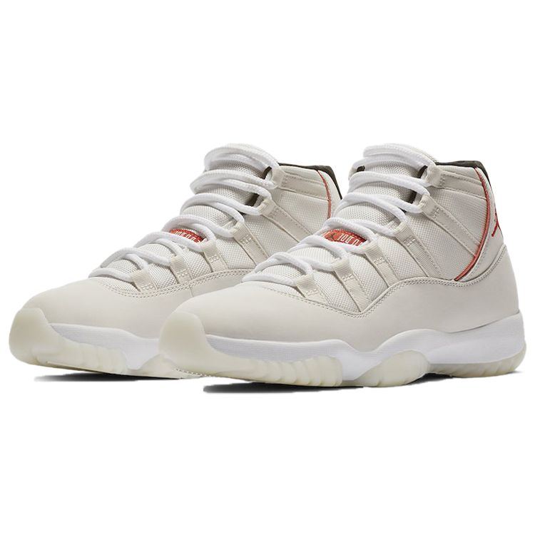 Air Jordan 11 Retro Platinum Tint Men Sneakers White Sail-University-Red 378037-016