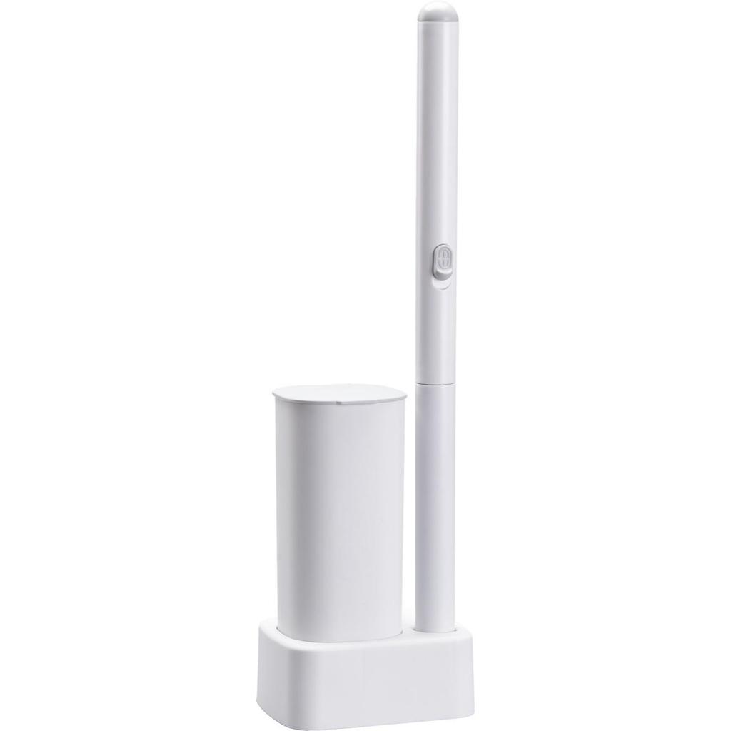 Disposable Freestanding Toilet Brush Set with Replacement Heads for Thorough Bathroom Cleaning