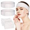 10pc Disposable Spa Headband Stretchable Non-Woven Skin Care Hair Band with Closure for Daily Facial Care Beauty Salon Use