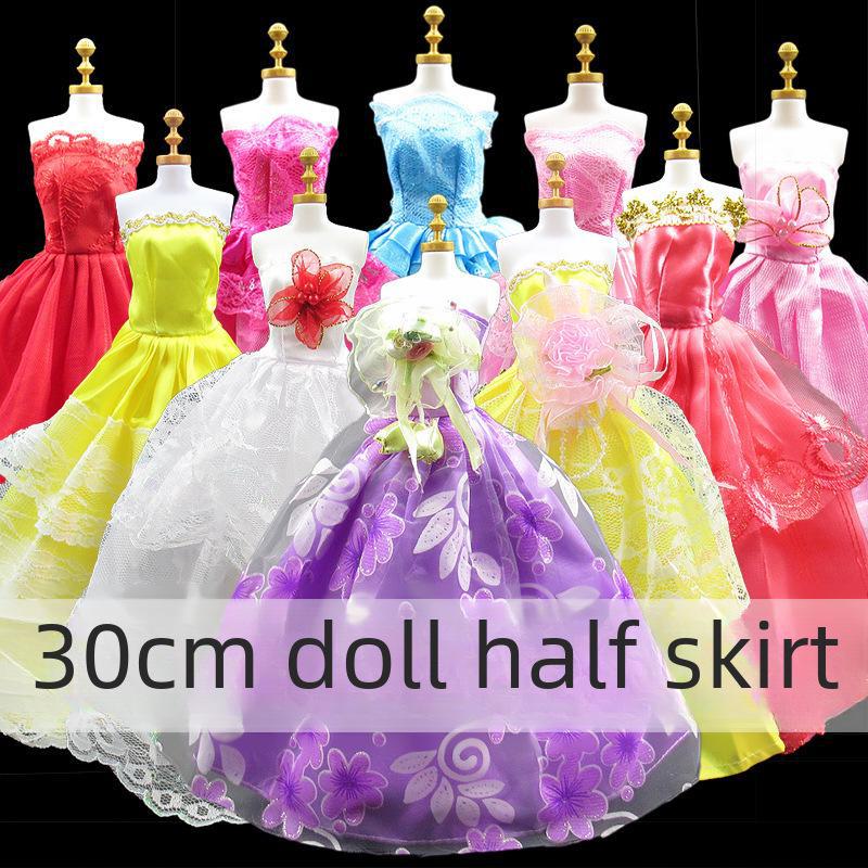 

30 см. Одежда для кукол-девочек. Юбка с полузапахом, идеально подходит для свадеб или вечернего выхода. No. 34