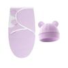 4 Set Baby Swaddles Wrap Blanket with Bonnet Hat Sleeping Bag Anti Kick Blanket Swaddles for Toddler 0-12 Months