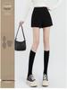 2024 Summer Women's High-Waist Korean Style A-Line Wide Leg Shorts