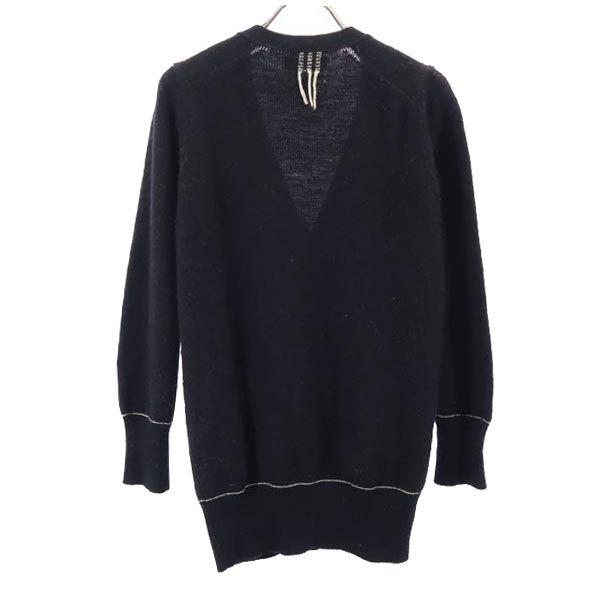 Y's Wool Long Sleeve V Neck Cardigan 2 Black Series Men's Used