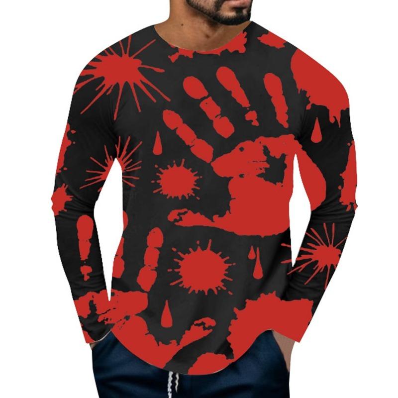 Halloween 3D Digital Printed Men's Casual Base Shirt PLUS SIZE T-Shirts (men’s)