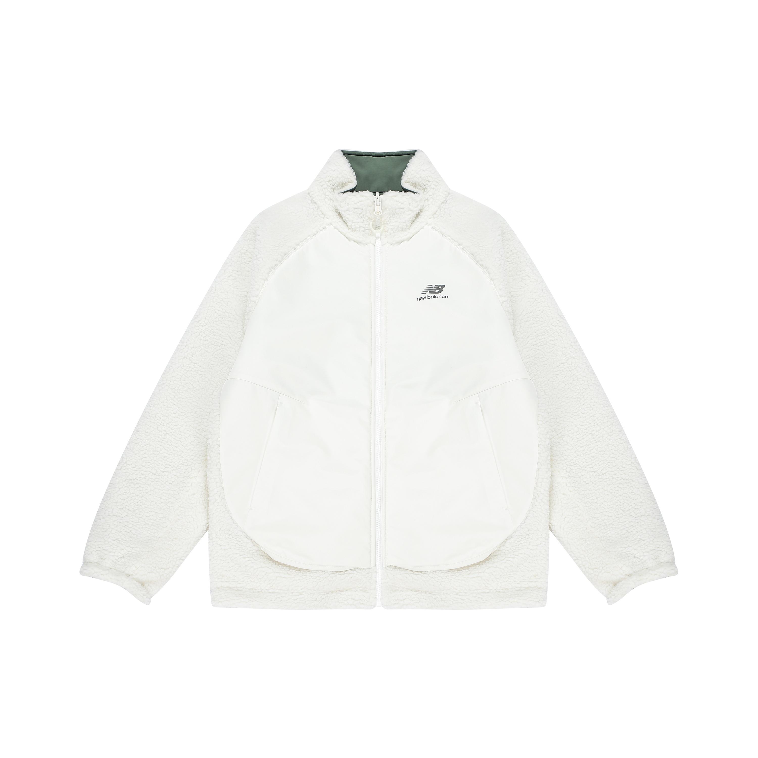 New Balance Sports Warm Reversible Jacket Asia Sizing White Green Unisex 6DC39703-IV XXL