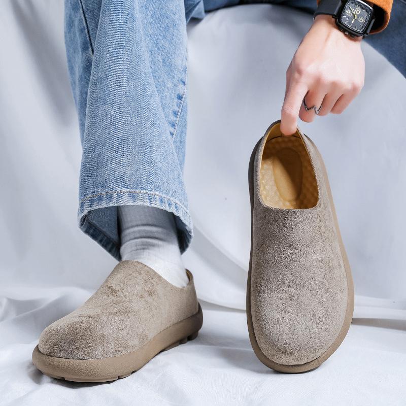 Fashion Casual Boots Men's Plush Warm Ankle Cotton Shoes,anti Slip and Wear-resistant Snow Boots,fashion Soft Soled Men's Shoes Botas