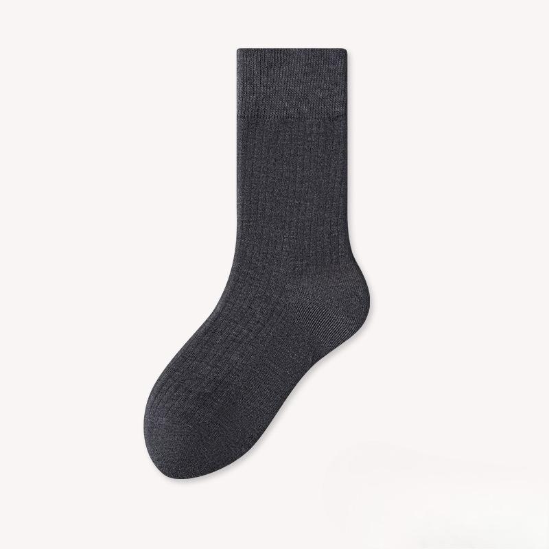 Wool Socks - Men's Thick and Warm Mid-calf Winter and Autumn Thermal Socks with Stretch, Soft and Comfortable, Anti-bacterial Feature.