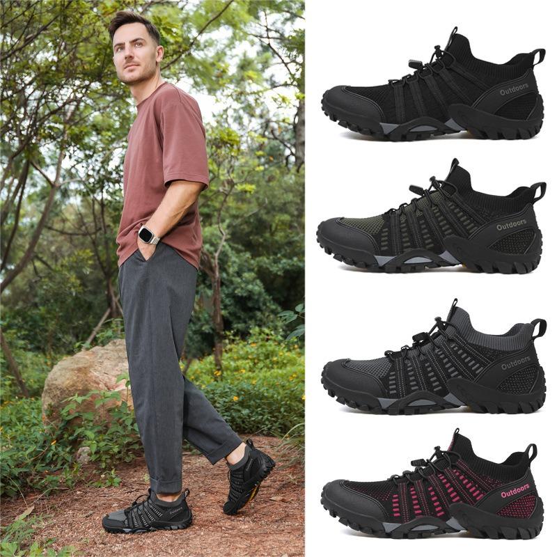 Men's Hiking Shoes Breathable Mesh Outdoor Sports Shoes Non-slip Women's Climbing Sneakers Wear-resistant Sole