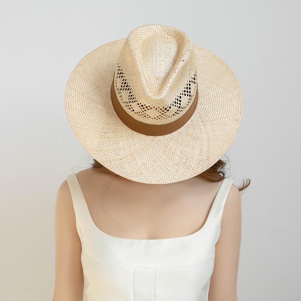 2025 Sommer Mode Handgefertigt Hoher Rand Panama Jazz Hut Für Damen Sisal Gras Outdoor Reise Sonnenschutzhut Designer Hohe Qualität