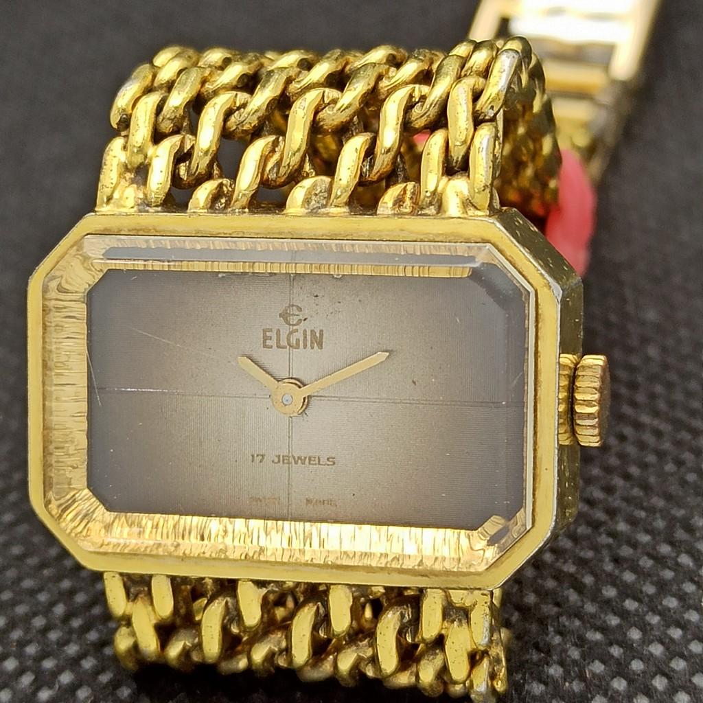 USED VINTAGE ART DECO ELGIN SWISS WOMENS WATCH A267304-1 Sku00-a267304