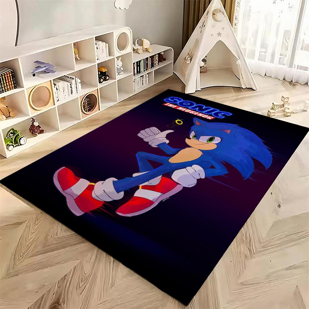 Sonic Hedgehog Carpet Bath Mat Fluffy Rug Soft Foot Mat Under Desk Mat Living Room Rug Pet Friendly