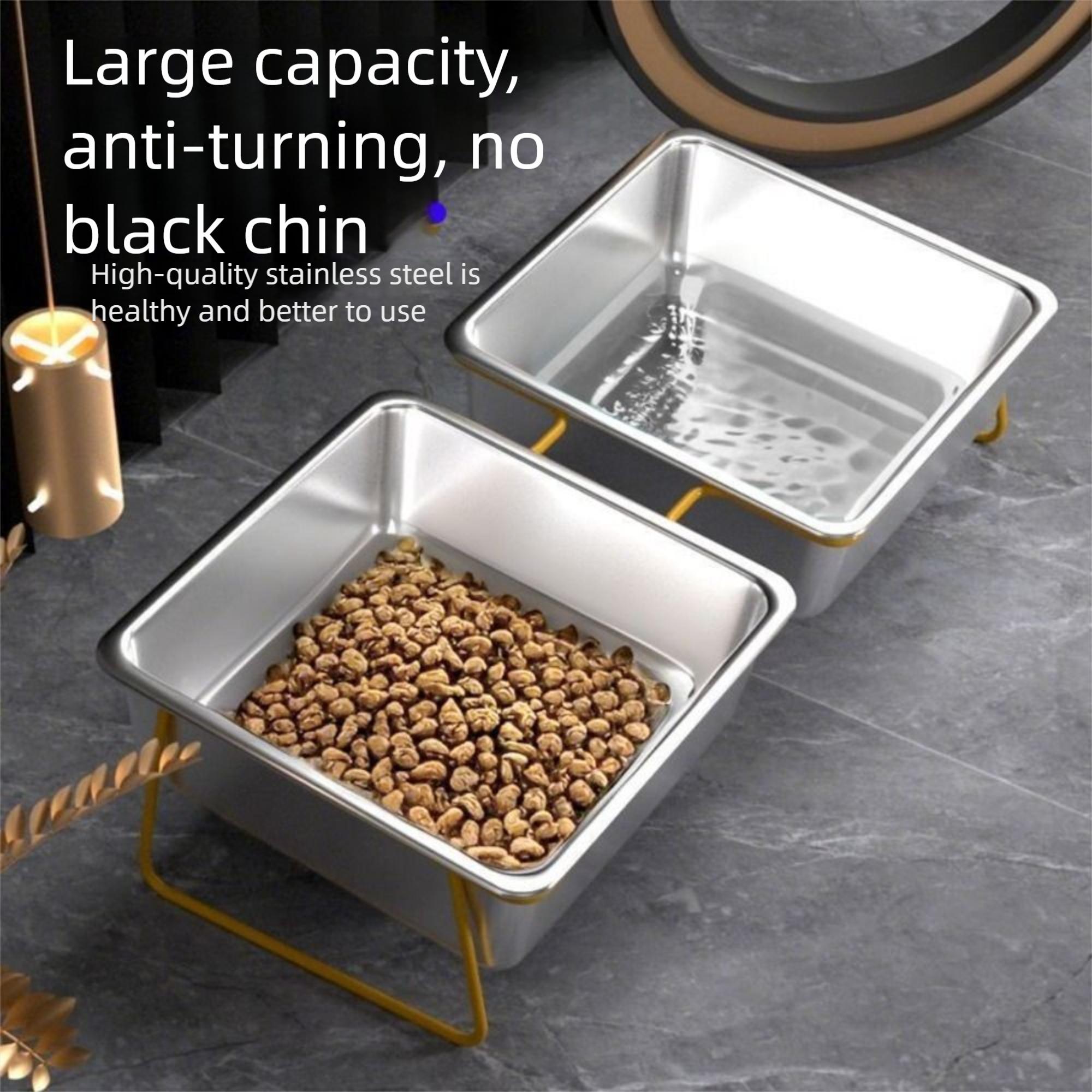 

Anti Overturning Dog Food Bowls 16 Degree Inclined Elevated Cat Water Bowl Dog Accessories 1Pc Bowl with Stand