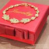 European & American Retro Copper Zircon Bracelet: Square Buckle Gold-Plated Women's Fashion Jewelry