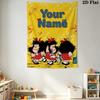 Name Custom Mafalda Wall Tapestry Aesthetic Wall Hanging Printed Fabric Blanket Decorative Tapestries for Bedroom Living Room Home Decor