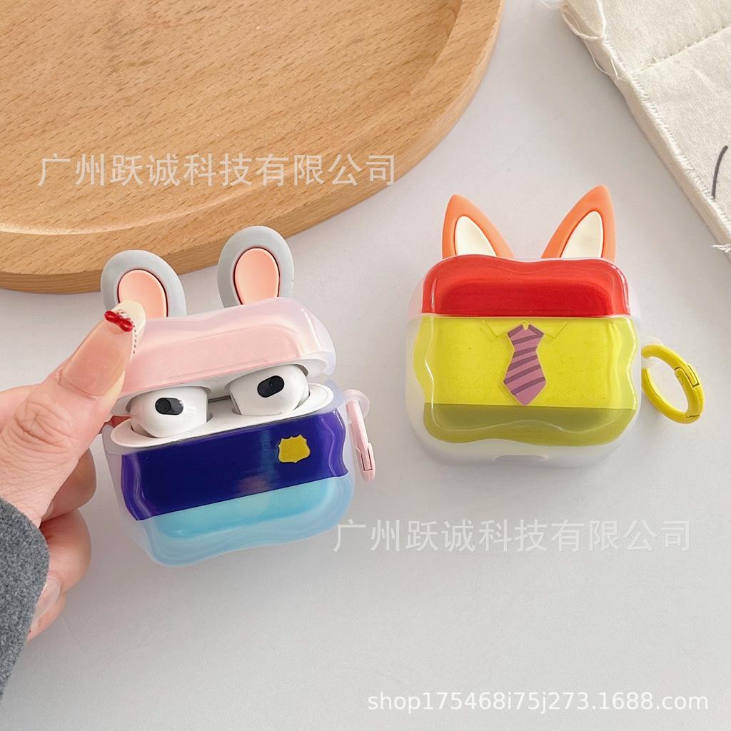 Rabbit Fox for AirPods Pro1 Earphone Cover Judy 1 Generation Nick 1 Generation Bluetooth Headset Protective Case