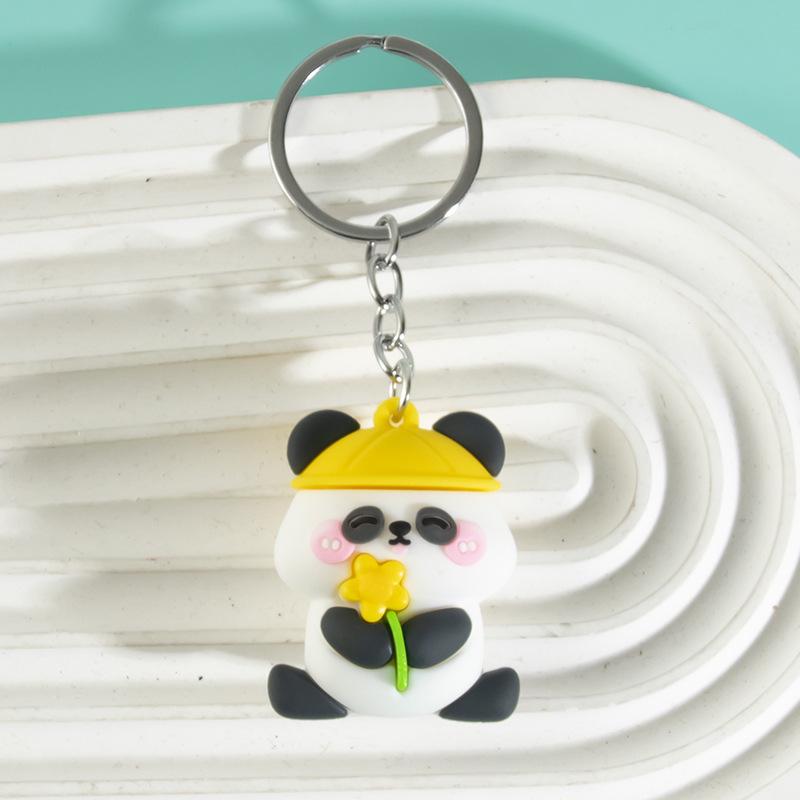 Sichuan Panda Bamboo Keychain Ornament: Cute Chengdu Zoo-Inspired Small Gift