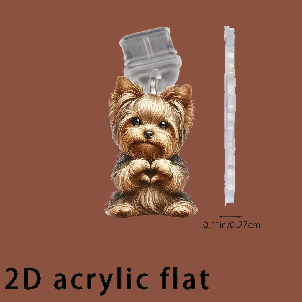2D Flat 1pc Acrylic Puppy Love Mobile Phone Dust Plug