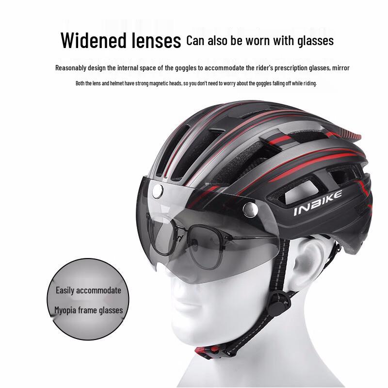 INBIKE Integrated Cycling Helmet with Goggles