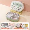 Boîte à lunch Bento pour enfants, à couvercle rabattable, en acier inoxydable 316, compatible micro-ondes, avec compartiments pour les aliments, à décorer soi-même et décorée de dessins animés.