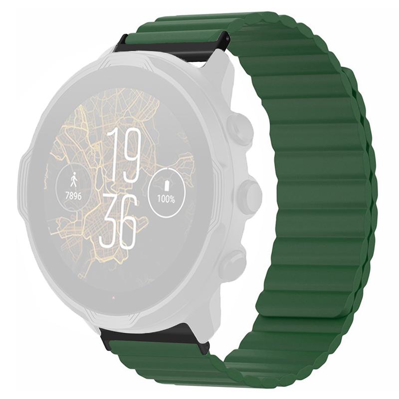 For Suunto Spartan Sport Wrist HR Baro/Suunto 7 Magnetic Band 24mm Silicone Watch Strap
