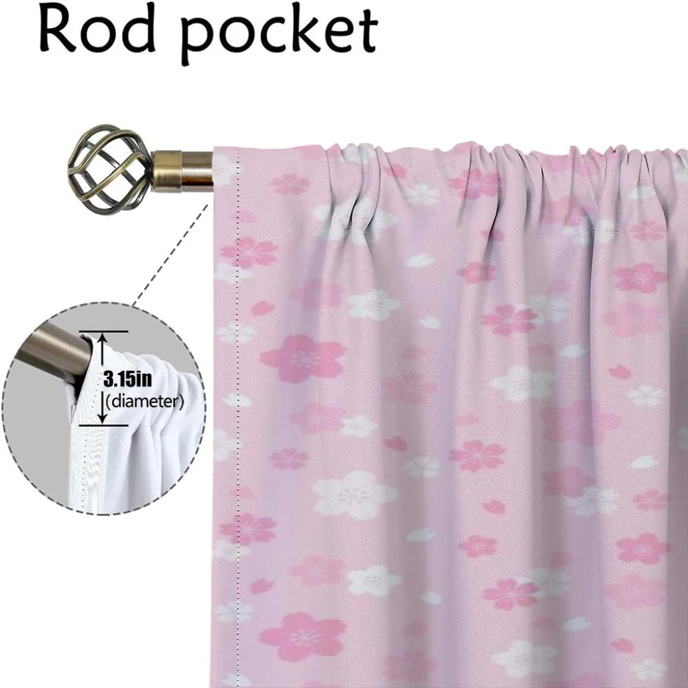 Cortinas de Cozinha para Quarto Muitas Flores Cortinas Cortina de Janela Divisória para Quarto de Criança Decoração de Halloween Persianas