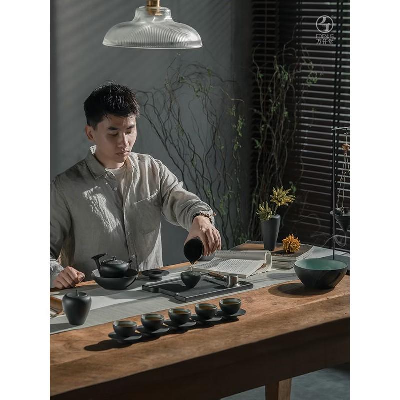 Edenus Song Dynasty Black Iron Glaze Ceramic Tea Set