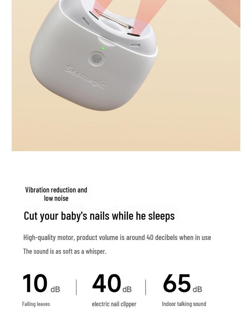 Seemagic Automatischer elektrischer Nagelknipser: Tragbarer Trimmer für Nägel von Senioren & Babys