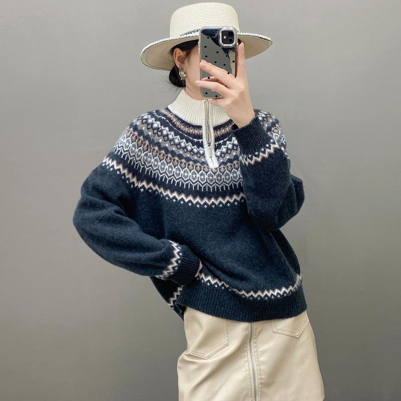 Qinghe 100% Pure Cashmere Women's Sweater - Ultra Soft Luxury Winter Pullover