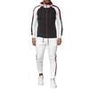 Mens  Gradient Zipper Print Sweatshirt Top Pants Sets Sport Suit Tracksuit