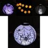 Vielseitige LED Papierkürbislaterne mit Spinne und Fledermaus für festliche Halloween-Atmosphäre