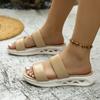 New Thick-soled One-word Slippers Off the Shelves Thick-soled Large-size Non-slip Soft-soled Foreign Trade Women's Shoes