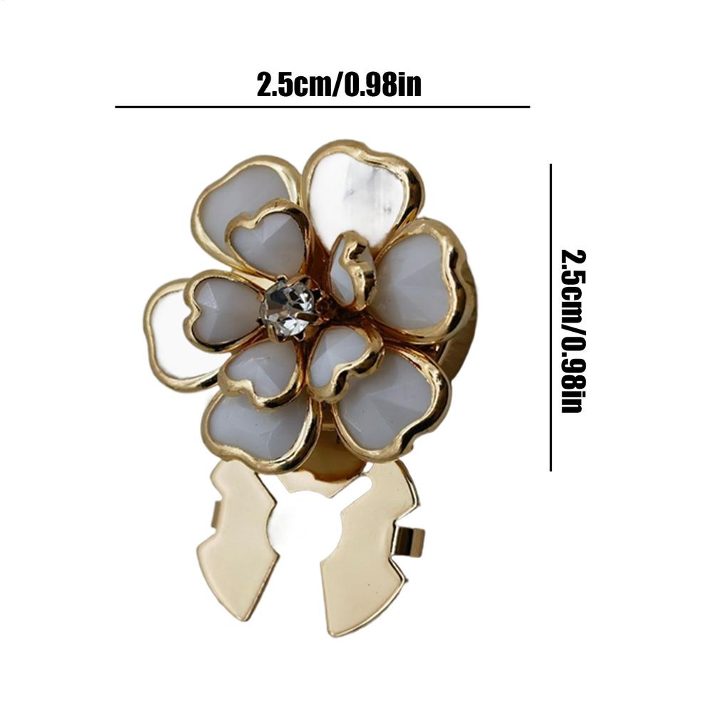 

Elegant Camellia Cufflinks for Women Scarf Buckle Anti-Slip Shirt Sleeve Buttons Covers For Shirt Dress Wedding Decor Accessorie