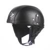 Retro Open Face Motorcycle Helmet Leather Cruiser Scooter Adult