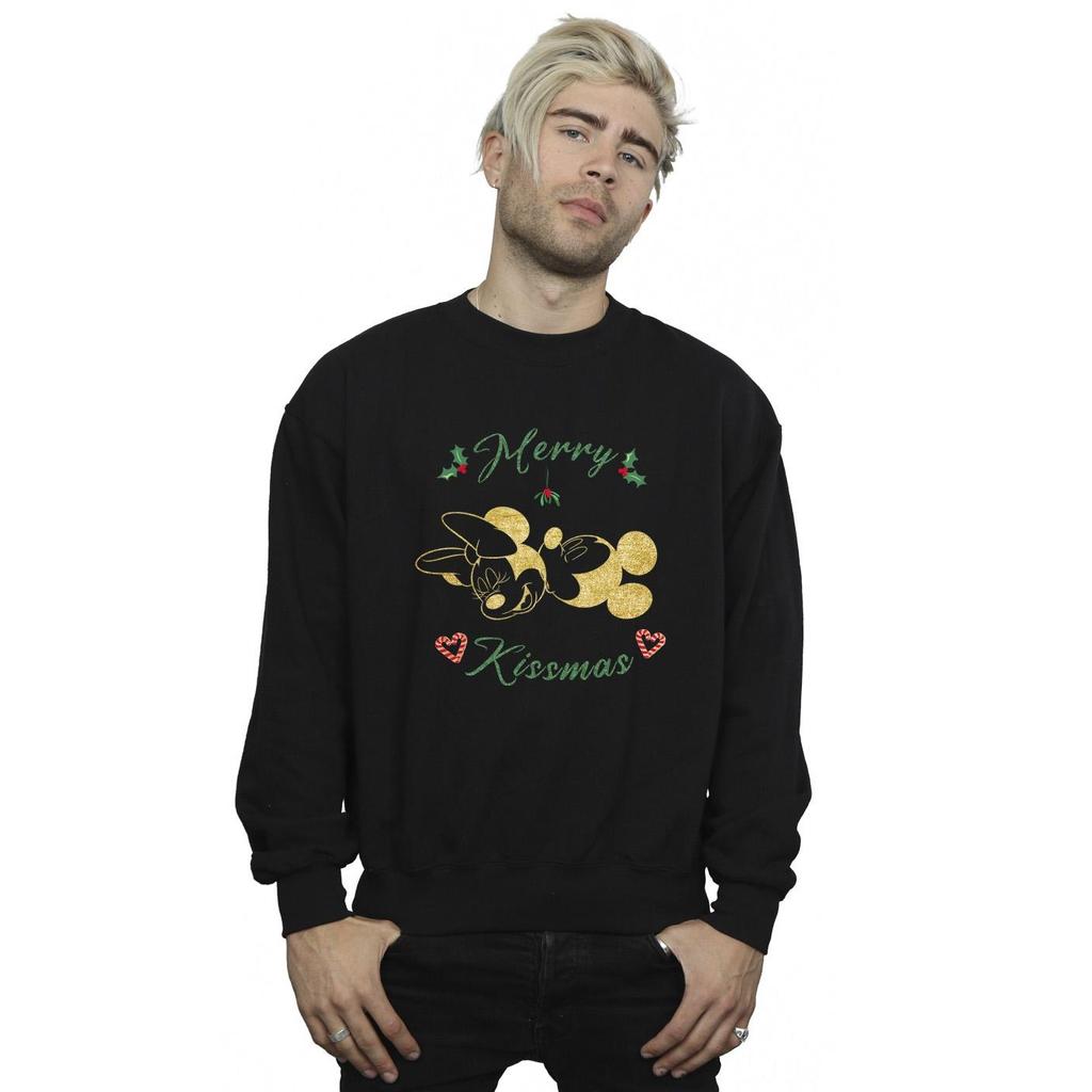 Disney Mens Mickey Mouse Merry Kissmas Sweatshirt