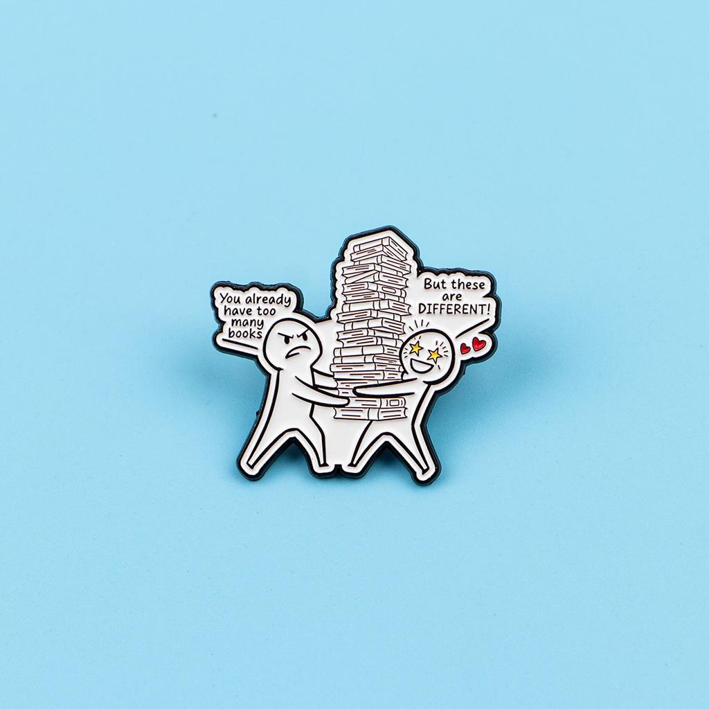 Book Lover Enamel Pin Funny Reading Quotes Brooch Lapel Pins Badge On Backpack Clothing Accessories Fashion Jewelry Gifts