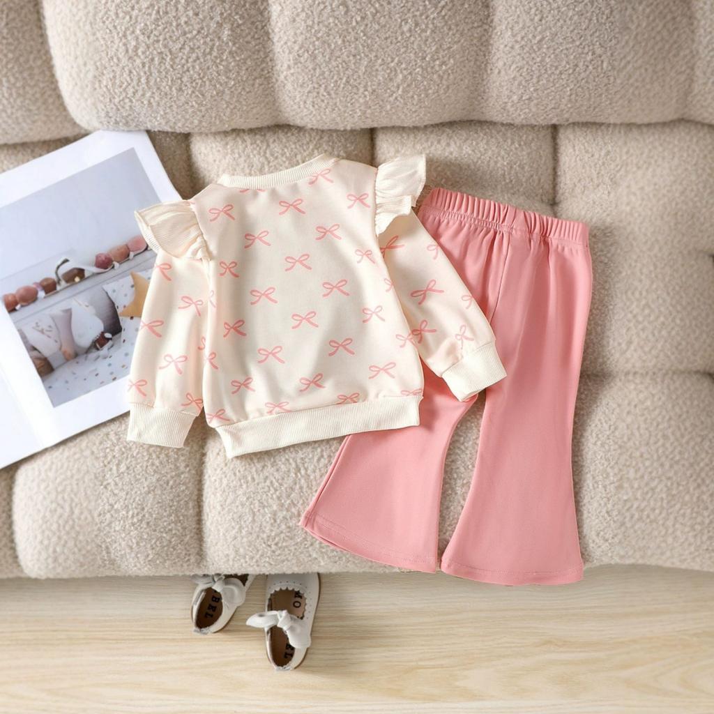 Kids Casual Long-Sleeve Set, Comfortable Daily Wear Outfits